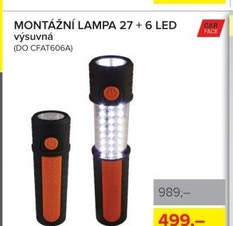 Montážní lampa Carface