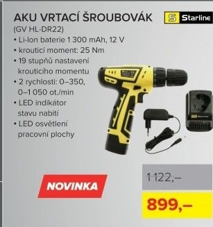 Aku šroubovák Starline