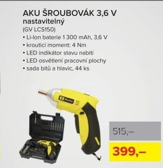 Aku šroubovák Starline