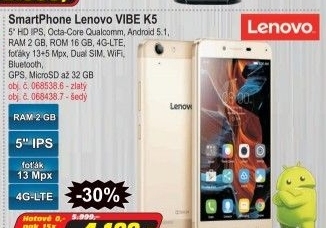 Mobilní telefon Vibe K5 Lenovo
