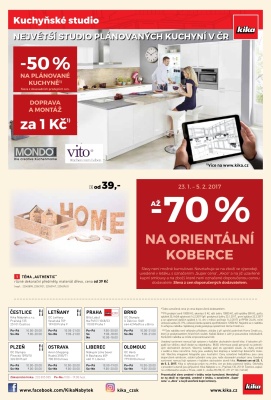 akční leták Kika nábytek 23.1.2017-5.2.2017