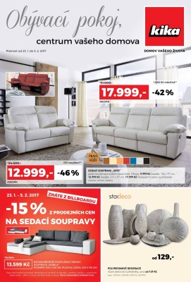 akční leták Kika nábytek 23.1.2017-5.2.2017