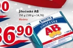 Máslo Jihočeské AB Madeta