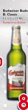 Pivo světlé výčepní B: Classic Budweiser Budvar