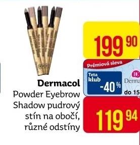 Pudrový stín na obočí Powder Eyebrow Shadow Dermacol