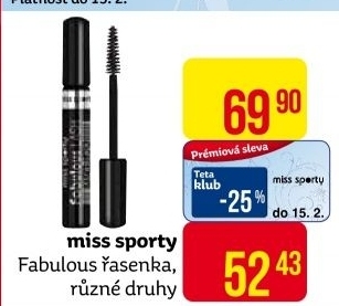 Řasenka Fabulous Lash Miss Sporty