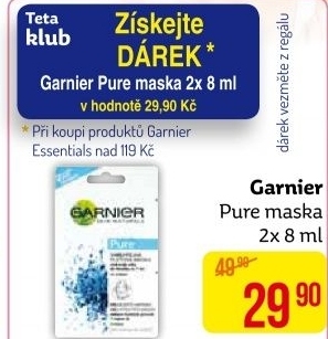 Maska pleťová samohřejivá Pure Garnier