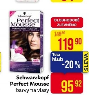 Barva na vlasy Perfect Mousse Schwarzkopf