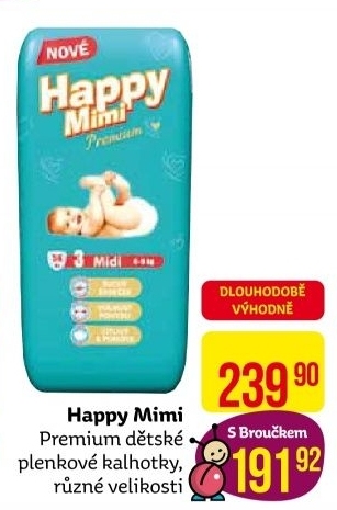 Pleny dětské Happy Mimi Premium