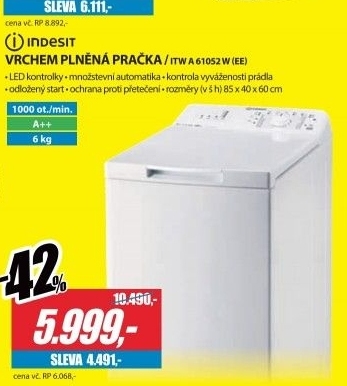 Pračka Indesit ITW A61052W