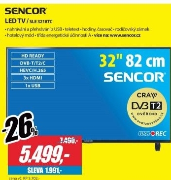 LED televize Sencor SLE3218TC
