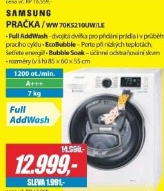 Pračka Samsung WW70K5210UW