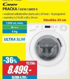 Pračka Candy GV34 126D3-S