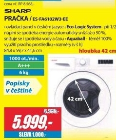 Pračka Sharp ES-FA6102W3-EE