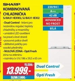 Kombinovaná chladnička Sharp SJ BA31-IEXW2