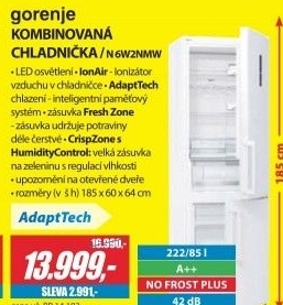 Kombinovaná chladnička Gorenje RK 6W2