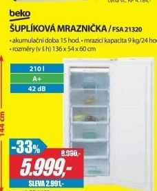 Mrazák Beko FSA21320