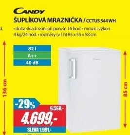 Mražák Candy CCTUS 544 WH