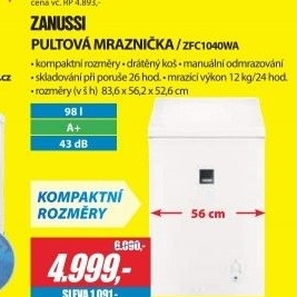 Truhlicový mrazák Zanussi ZFC 1040 WA