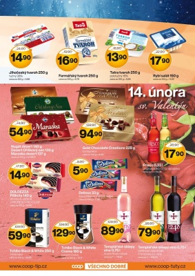 akční leták COOP 1.2.2017-14.2.2017