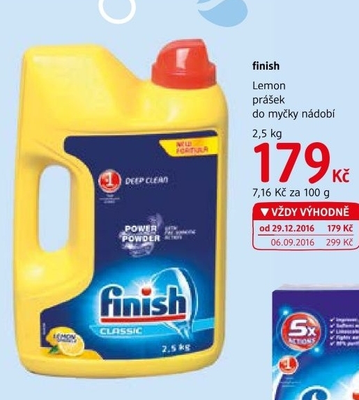 Prášek do myčky Finish