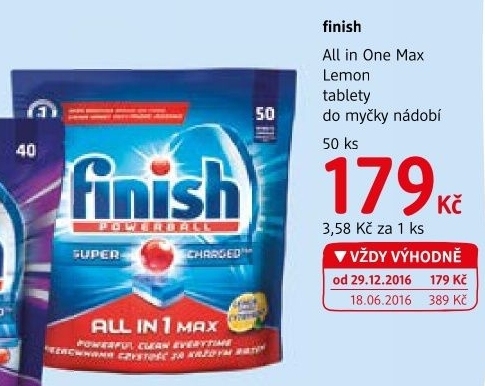 Tablety do myčky All in 1 Finish