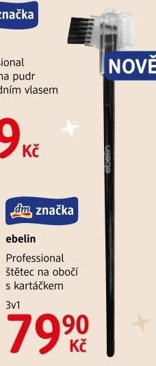Štětec na obočí s kartáčkem Professional Ebelin