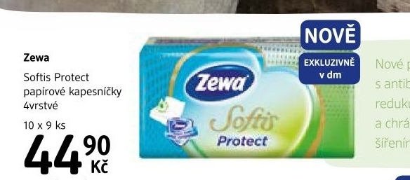 Kapesníčky papírové 4vrstvé Softis Zewa