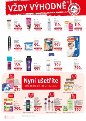 akční leták dm drogerie 8.2.2017-7.3.2017