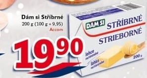 Margarín stříbrné Dám si