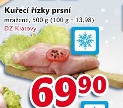 Kuřecí prsní řízky mražené DZ Klatovy