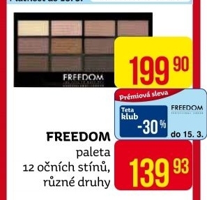 Oční stíny paleta Freedom