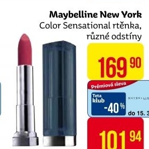 Rtěnka Color Sensational Maybelline