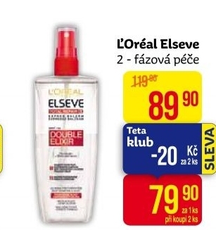 Dvoufázová péče na vlasy Elséve L'Oréal