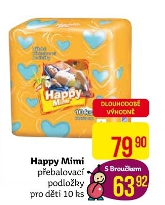 Podložky přebalovací Happy Mimi