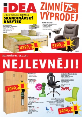 akční leták IDEA nábytek 15.2.2017-28.2.2017