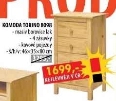 Komoda 4 zásuvky TORINO