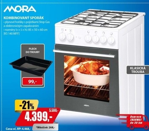 Kombinovaný sporák KS140MFF Mora