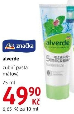 Pasta na zuby mátová Alverde