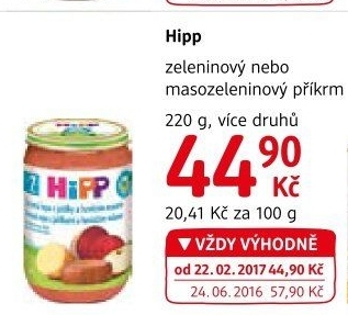 Příkrm zeleninový Bio HiPP