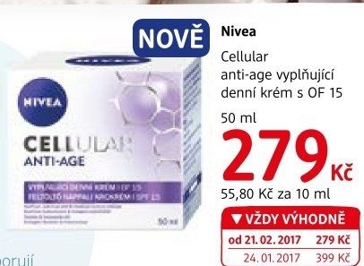 Krém pleťový omlazující Anti-age Cellular Nivea