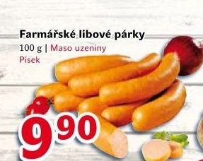 Párky farmářské libové Maso uzeniny Písek