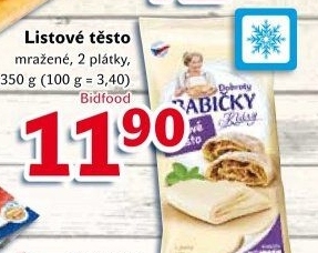 Těsto listové mražené Dobroty babičky Kláry