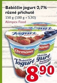 Jogurt babiččin Ehrmann