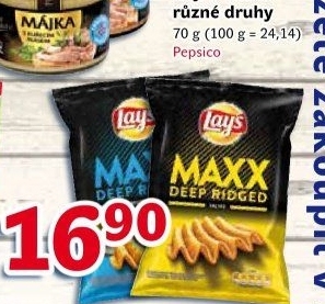 Chipsy vroubkované Maxx Lay's