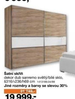 Šatní skříň Savoy