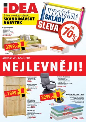 akční leták IDEA nábytek 1.3.2017-14.3.2017