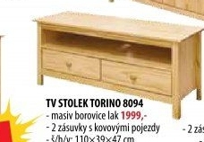 TV stolek 2 zásuvky TORINO