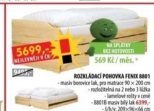 Rozkládací pohovka FENIX lakovaná
