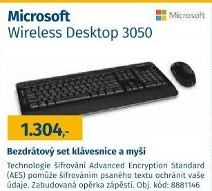Bezdrátová klávesnice a myš Microsoft Wireless Desktop 3050